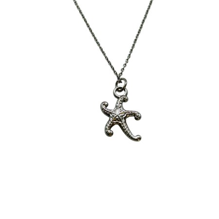 necklace steel silver shell